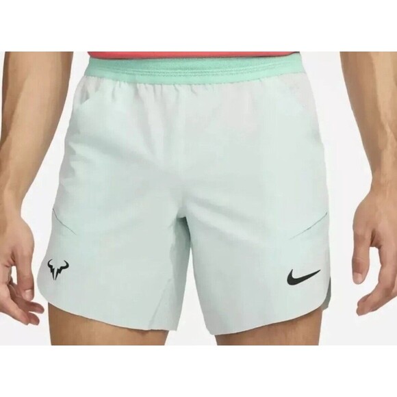 Nike Court ADV Rafa Nadal 7” Tennis Shorts Mint Teal DV2881-346 Mens Size LARGE